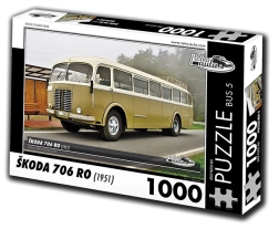 RETRO-BILER Puslespil Bus Škoda 706 RO (1951) 1000 brikker