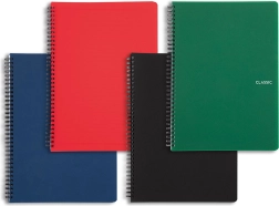 Ringblok A5 med dobbelt spiral Classic, PP-omslag, linjeret