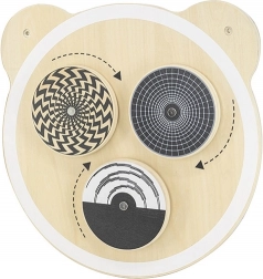 Trævægsplade med roterende punkter