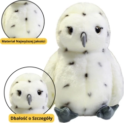 Hvid plyssnugleugle 23 cm