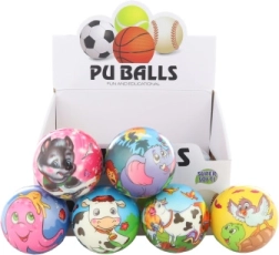 Blød bold med dyremotiver 10 cm