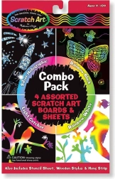 Sæt med skrabebilleder 4-i-1