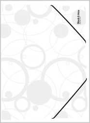Mappe med elastik A4 Black and White – hvid