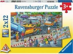 RAVENSBURGER Puslespil Byggearbejde 2x12 brikker