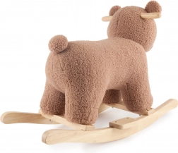 Bieco gyngehjørne bjørn Mika i bouclé med træbund