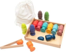 Træindsætningslegetøj æg Montessori BABY MIX