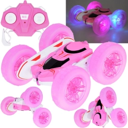 RC stuntbil 360° med lysende hjul – pink FLORID Rolling