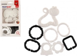 Bidering dyr med vedhæng sort-hvid