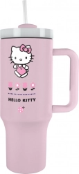 Hello Kitty rejsetermokrus med sugerør 1200 ml