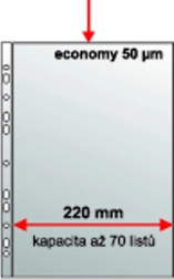 Euroomslag udvidet A4 med eurohuller, polypropylen med prikket struktur