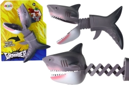 Bide-legetøj haj på fjeder – grå