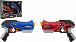 Sæt med laserpistoler til lasergame (2 stk.), lys og lyd, rækkevidde 40 m