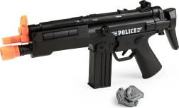 Politiets plastikmaskinpistol med lyd