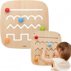 VIGA træ vægmonteret manipulationslabyrint