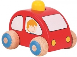 Trælegetøjsbil med horn