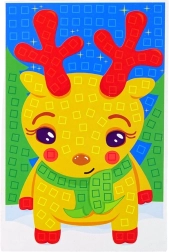 Gør det selv farverig mosaik festlige glade rensdyr
