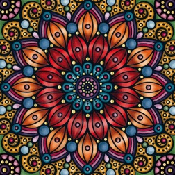 Kvadratisk puslespil Q Gold – mønster IV, 72 brikker