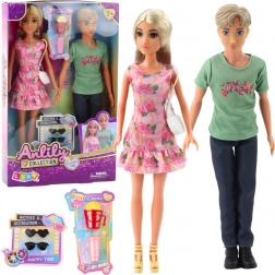 Sæt Dukker Anlily Pige med Dreng og Tilbehør