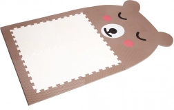 Designet puslespilsgulv Bjørn brun med hvid mave