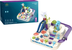 Interaktiv forhindringsbane til børn med fire små biler