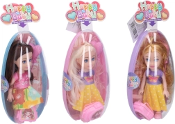 Dukke med ballon i æg 17 cm