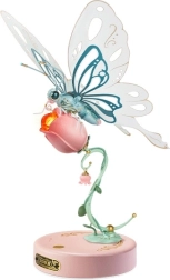 Mekanisk lyserød sommerfugl RoboTime