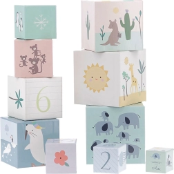 VILAC stabletårn af klodser – verdens dyr og tallene 1–10