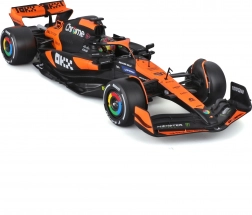 bburago 1:24 mclaren mcl38 2024 oscar piastri i beskyttende vitrineskab