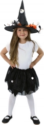 Børneheksekostume med tutu-nederdel