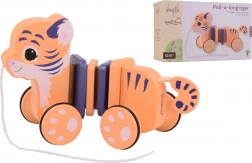 Jouéco træk-legetøj i træ – tiger