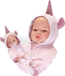 Antonio Juan blinkedukke baby med lyde og blødt krop - 37 cm