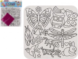 Kreativt sæt med glitrende folie billeder af dyr