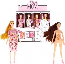 Gravid dukke med baby 29 cm