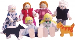 Sæt familie til dukkehus fra Bigjigs Toys
