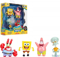 SpongeBob sæt med 4 metal-samlerfigurer 5–7 cm