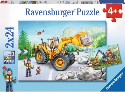 RAVENSBURGER Puslespil Tung teknik i aktion 2x24 brikker
