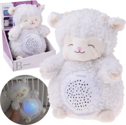 Stjerneprojektor blød lille får med vuggeviser og lyde