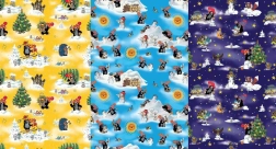 Gavepapir med KRTEK-motiv 0,7 × 2 m, mix af motiver