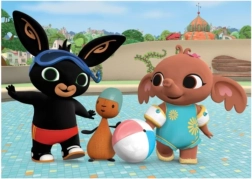 Puslespil Bing ved poolen 24 brikker