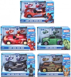 kørende Marvel-bil 1:32 med lys og lyd, mix af modeller