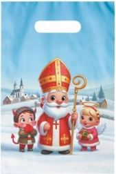 Plastpose med Skt. Nikolaus-motiv 20 × 30 cm
