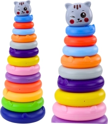 Farvet ringtårn med kat