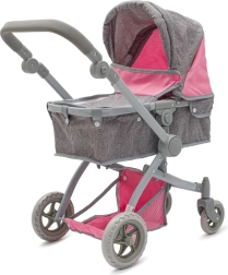 Dukkevogn 2-i-1 Baby Mix Sophie rosa-grå