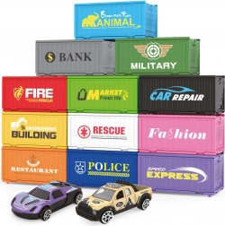 Containerby med 6 containere