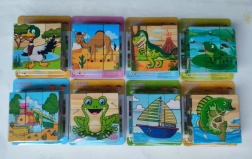 Træbilledklodser 10x10 cm