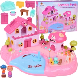 Interaktivt magnetisk dukkehus SCENERY PARK med lys og lyde