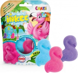 Inkee brusende badebomber Flamingo 3×55 g