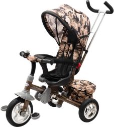 Børnetrehjulet cykel 3-i-1 med drejeligt sæde 360° Baby Mix Typhoon, army