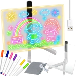 Kreativ LED-tavle RENEW FORCE med 7 tuscher