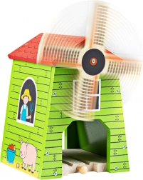 trævindmølle til togbane fra Bigjigs Rail